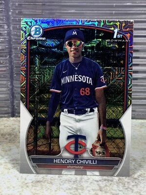 2023 Bowman Chrome #BCP-236 Henry Chivilli 1st Bowman Mojo Refractor - Image 1 of 2