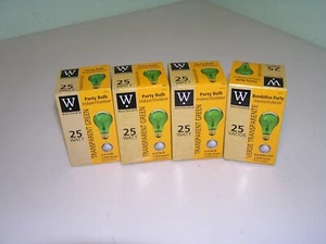 4 Westpointe Transparent Green A19 Indoor / Outdoor Party Bulbs  25 Watt  - Picture 1 of 1