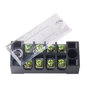 5PCS Dual Row 4 Positions Screw Terminals Electric Barrier Block 600V 15A US - Picture 1 of 3