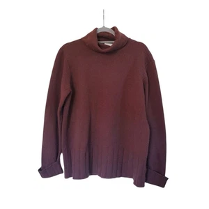 Saks Fifth Avenue 100% Cashmere Collection Brown Turtleneck Sweater Men's Medium - Picture 1 of 12