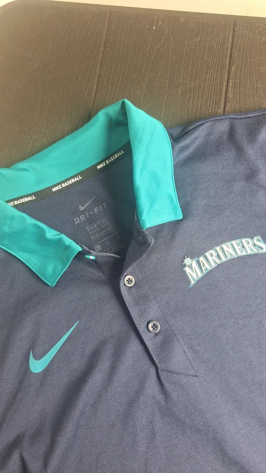  Nuevo W Etiqueta $60 NIKE Seattle Mariners MLB Polo Hombre Pequeño Dri-Fit Azul  Foto 1 de 4