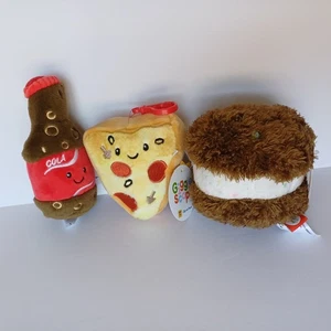 Bag clip-on bundle giggle scape plush Burger/cola/pizza - Picture 1 of 10