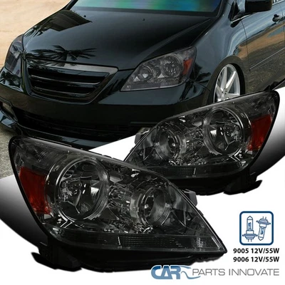 Fits 2005-2007 Honda Odyssey Smoke Headlights Driving Head Lamps Assembly Pair - Image 1 of 4