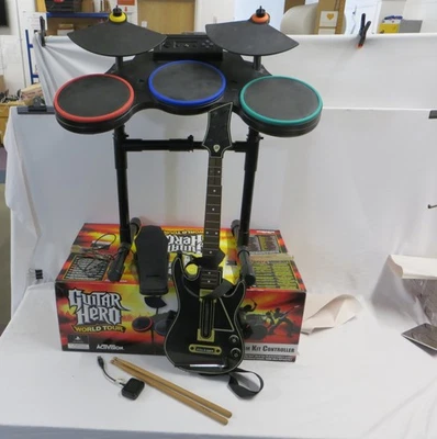 Guitar Hero World Tour Drum Kit Guitar Controller Set PlayStation - Please Read - Image 1 of 4