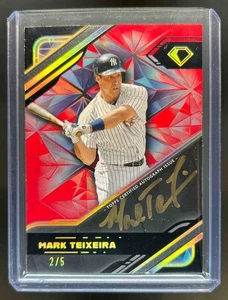 2025 Topps Diamond Icons Mark Teixeira Black PolychromatINK Auto Red Gold #2/5 - Picture 1 of 2