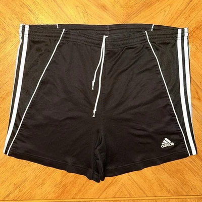 Pantalones Cortos Adidas De Colección Para Hombre Grandes Negros Logo Rayas Correr Correr Correr Fútbol Años 90 Foto 1 de 4