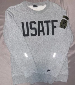 Nike USA Track & Field Sweatshirt Adult Small "Run to Glory" USATF Reflective - Picture 1 of 7