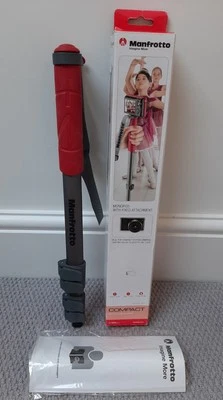 MANFROTTO COMPACT MONOPOD RED FOR COMPACT CAMERAS UNUSED-MIB - Image 1 of 4