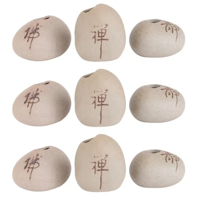 9 stücke Simulation Stein Vasen Retro Vase Schmücken Pflanzenbehälter (hellgrau) - Bild 1 von 4