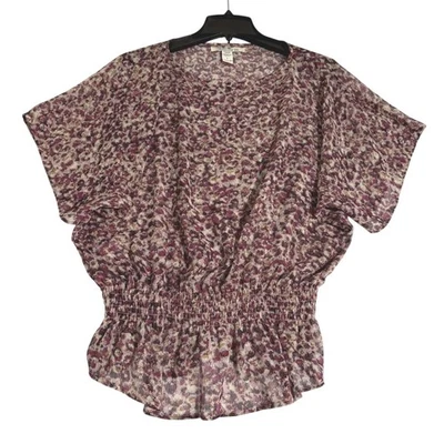 Top American Rag Cie estampado animal semi transparente talla L Foto 1 de 4