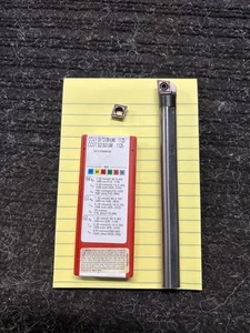 NEW 1/2" CARBIDE BORING BAR C08-SCLCR-3. W/ SANDVIK CCGT 32.52-UM INSERT -P727 - Picture 1 of 7