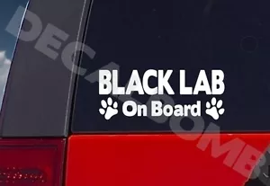 Black Lab On Board Pfotenabdruck Aufkleber / Sticker Hund Welpe - Bild 1 von 1