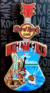 PIN DE GUITARRA HARD ROCK CAFÉ NIAGARA CATARATAS CANADÁ COLORES PAÍS CIUDAD - Imagen 1 de 1