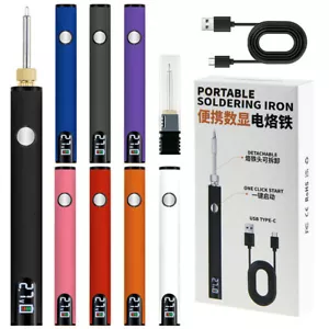 650mAh Welding Battery Pen Wireless Electric Soldering Tool USB Rechargeable - Foto 1 di 33