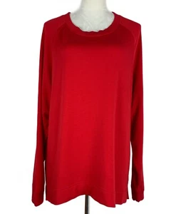 Lou & Grey Signaturesoft Sweatshirt Crewneck Pullover Top Womens XXL Red New - Picture 1 of 13