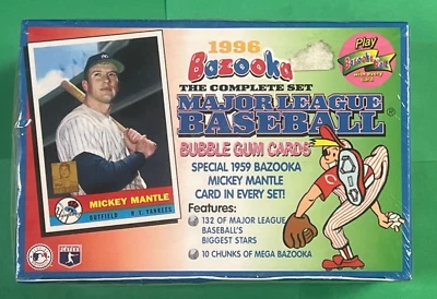 1996 TOPPS BAZOOKA COMPLETE SET BUBBLE GUM CARDS MANTLE FACTORY SEALED FREE SHIP - Image 1 of 2