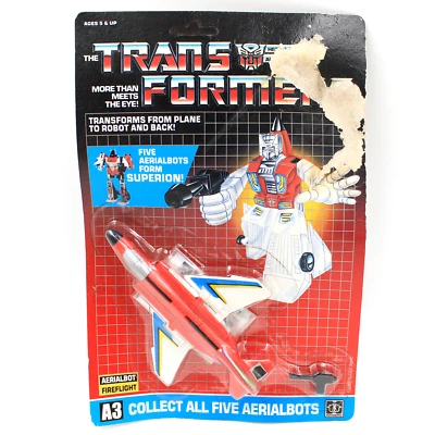 Transformers G1 Aerialbot Fireflight sellado de fábrica sin perforar de colección 1986 Hasbro Foto 1 de 4