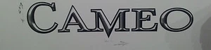 Casa rodante autocaravana cameo 2 piezas cámper logotipo leyenda calcomanía negra blanca plata 45x6 gráfico - Imagen 1 de 1