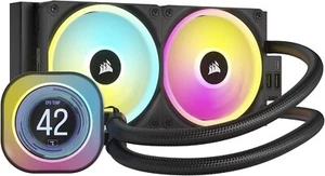 CORSAIR iCUE LINK H100i LCD 2x120mm Liquid CPU Cooler - Black - Afbeelding 1 van 1