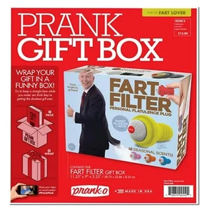 PRANK GIFT BOX - Fart Filter WRAP GIFT IN FUNNY BOX! Gag Joke - NEW MADE IN USA - Picture 1 of 1