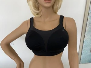 Champion Spot Comfort Double Dry Sports Bra NWT #1602  Black Size 34C, 34D, 36DD - Picture 1 of 8