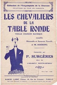 Partition alt partitur sheet music - Chanson Bachique - Les Chevaliers de la.... - Imagen 1 de 1