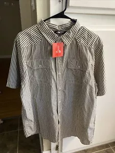 NUEVO CON ETIQUETAS The North Face SS Snap Botones Para Hombre Grande Nailon Calce Estándar Beige - Imagen 1 de 10