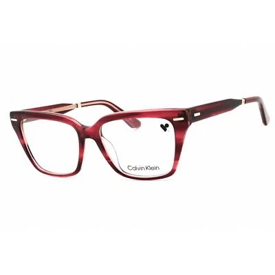 Gafas para mujer Calvin Klein Borgoña Habana marco cuadrado de plástico CK22539 609 Foto 1 de 2