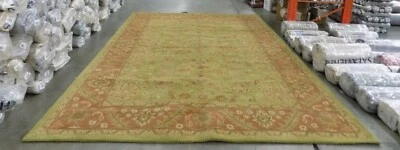 GREEN / RUST 9'-6" X 13'-6" Hole in Rug Reduced Price 1172575586 GJ250A-10 - Image 1 of 4