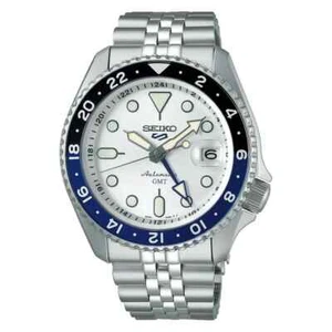 Orologio Seiko 5 SPORT Nero Blu GMT Bracciale Giubileo Uomo SSK033 Nuovo con etichette - Foto 1 di 1