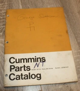 Catálogo de piezas CUMMINS NT-5 1/2 diámetro, serie 855 1980 - Imagen 1 de 4