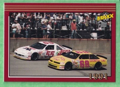 1992 Maxx Collection #197 Memorable Moments Ted Musgrave, Bobby Hamilton - Image 1 of 2