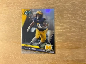 Bowman Chrome U Football Blake Corum Refractor #182 Michigan 2023 - Imagen 1 de 2