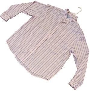 American Eagle Outfitters camicia uomo manica lunga a righe rosa con bottoni XXL - Foto 1 di 8