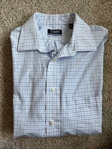 Chaps Men's Dress Shirt - 17.5" Neck - 32/33 - Stretch Collar - Wrinkle Free - Picture 1 of 3