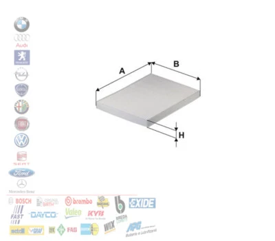 FILTRO ABITACOLO ANTIPOLLINE CARBONI ATTIVI ALFA ROMEO GIULIA STELVIO 2.0 2.2 - Immagine 1 di 4