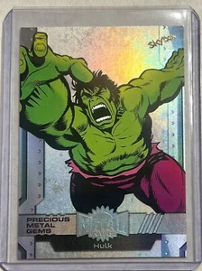 2024 Marvel Metal Avengers Hulk White Diamond PMG /25 Fleer Upper Deck - Bild 1 von 2