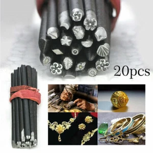 20x Stahl Schläge Blume Punch Stempel Schmuck Juweliere Metall Stanzen Werkzeug - Bild 1 von 14