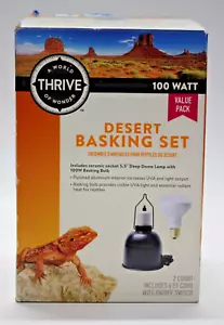 Reptile Pet Desert Basking Dome and Bulb Set Thrive A World of Wonder 100 Watt - Picture 1 of 9