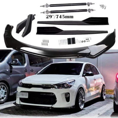 Front Rear Bumper Lip Spoiler Splitter Body Kit Side Skirt For Kia Rio 2001-2022 Foto 1 de 4
