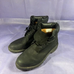 Timberland 6-Inch Premium Black Nubuck Leather Boots 19039 Mens Size US 12 A3 - Picture 1 of 12