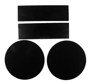 Schwarz Flach Rund Glas Holz Rechteckig Display Ständer Tablett Matt Hochglanz 4er Set - Bild 1 von 16