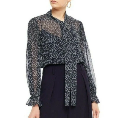 Blusa Diane von Furstenberg DVF Rosa Cuello Atado, - Trabajo para Cena Elegante, Mediana Nueva con Etiquetas Foto 1 de 4