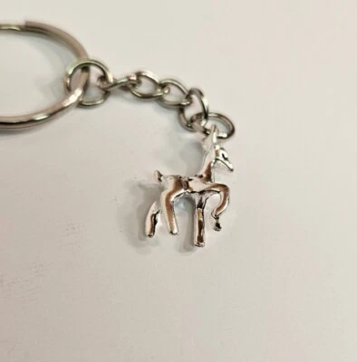 Cute Deer - Silver Color Charm Keychain / Key Ring  - Image 1 of 3