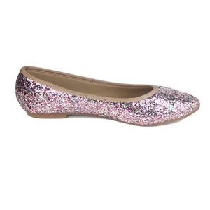 Womens Glitter Flats Shoes Size 8 Pink Multicolored Ballet Peyton And Parker - Imagen 1 de 10
