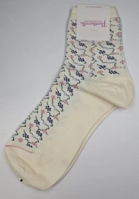 Meias femininas Pantherella Fine English - Meias florais 75% algodão Sea Island -Nova com etiquetas - Imagem 1 de 4