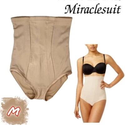 NUEVO SIN ETIQUETAS Miraclesuit Mujer M Extra Firme Control Abdomen Cintura Alta Calzoncillo 2705 Desnudo Foto 1 de 4