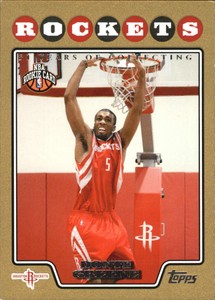 2008-09 Topps Gold Houston Rockets Basketball Card #220 Donte Greene /2008