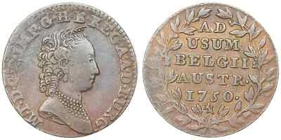 Austrian Netherlands - 2 Liards / Oorden 1750 (lion) - Maria Theresia - Image 1 of 3