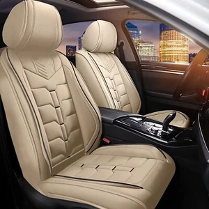 Car Faux Leather Seat Covers Front Row Protector Pad For JEEP Wrangler 2018-2024 - Picture 1 of 4